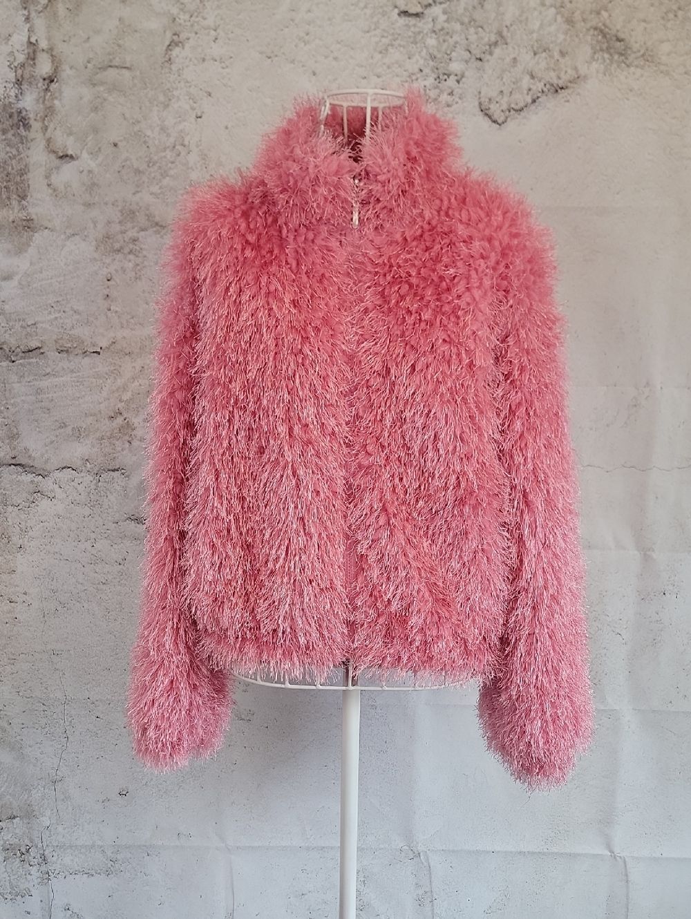 Amanda Pink Faux Fur Teddy Jacket - Women’s Size S